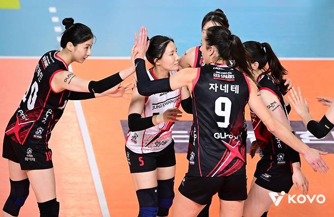 정관장 선수단 [한국배구연맹 제공. 재배포 및 DB금지]