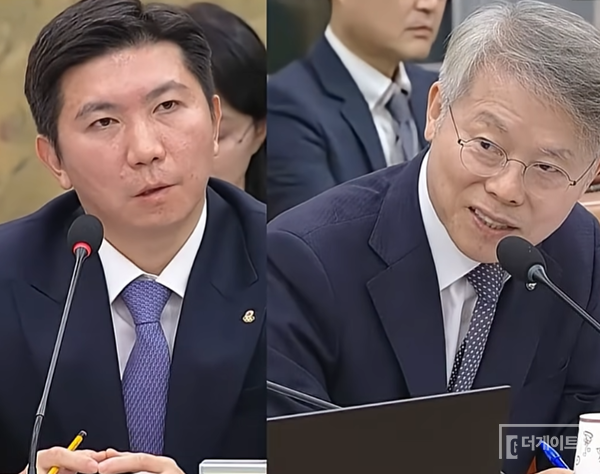 10월 27일 문체위 국정감사에서 유승준 대한체육회장을 상대로 질의하는 민형배 더불어민주당 의원. 민 의원은 이번 국정감사에서 송곳같은 질의와 탄탄한 준비로 매우 좋은 평가를 받았다. 체육계가 꼽는 '최고 국감 위원' 가운데 한 명이었다