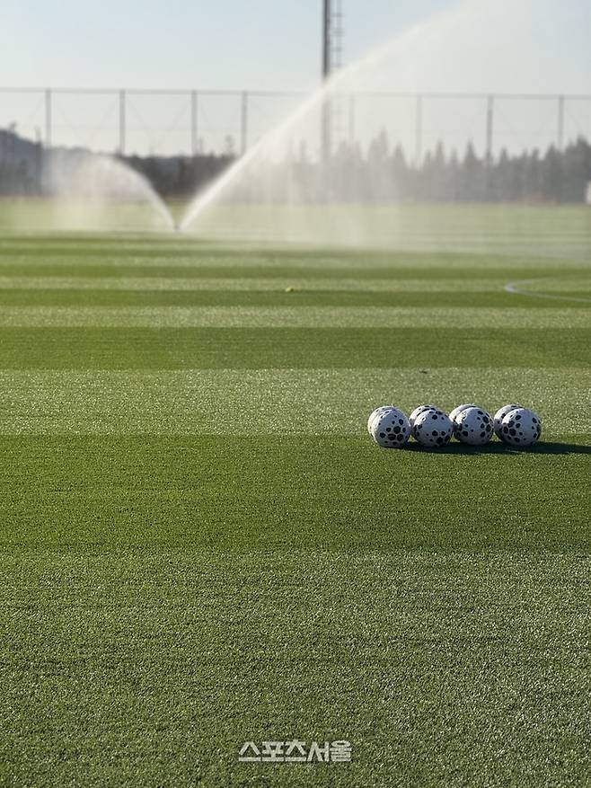대한민국축구종합센터 하이브리드 훈련장 전경. 천안 | 정다워 기자