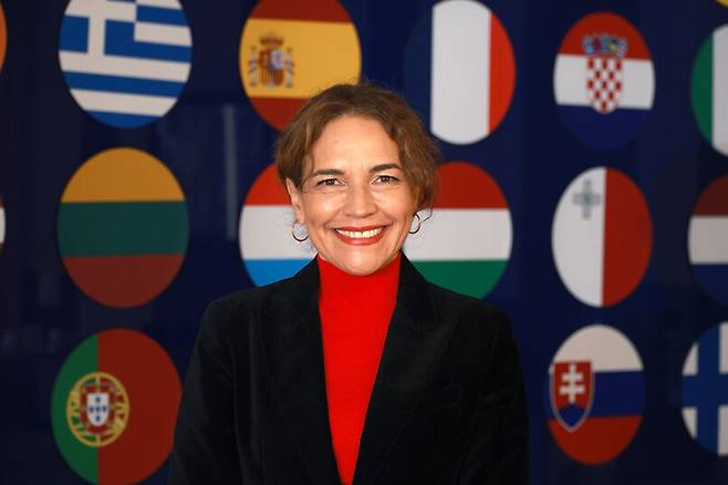 리나갈베스 유럽의회 여성의권리및성평등위원회(FEMM) 위원장이 지난달 31일 오전 서울 주한유럽연합(EU)대표부에서 한겨레와 인터뷰 하고 있다. 정용일 선임기자 yongil@hani.co.kr