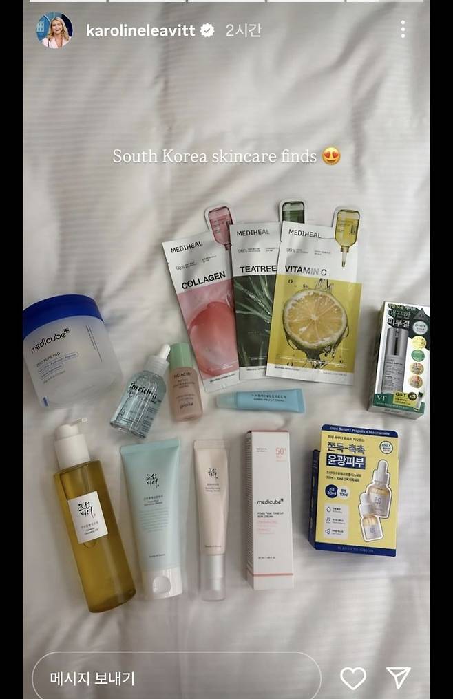 (사진=레빗 대변인 인스타그램 스토리 캡처) *재판매 및 DB 금지