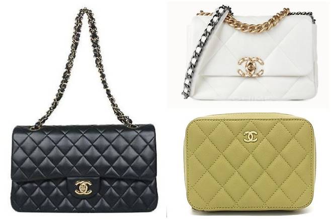 김건희 여사가 제공받은 것으로 추정되는 샤넬 가방 3점. *재판매 및 DB 금지