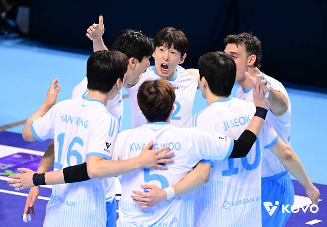 대한항공 승리. 한국배구연맹