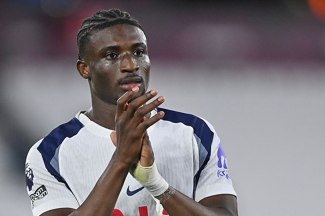 가나 대표팀 선수로 프리미어리그 토트넘에서 뛰는 모하메드 쿠두스. 게티이미지코리아