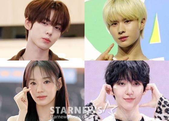 제로베이스원 한유진, 투어스 경민,  이즈나 유사랑, 킥플립 동현 /사진=스타뉴스