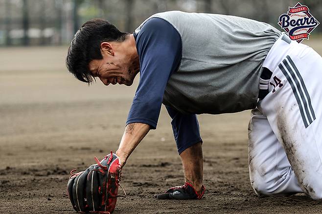 두산 베어스 박계범의 미야자키 마무리캠프 훈련 모습. /사진=두산 베어스 제공