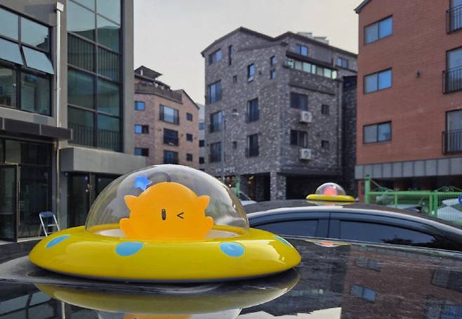 꿈T 택시는 지붕 위에 꿈돌이 가족 표시등을 달고 지역을 누빈다. /사진=대전시 제공