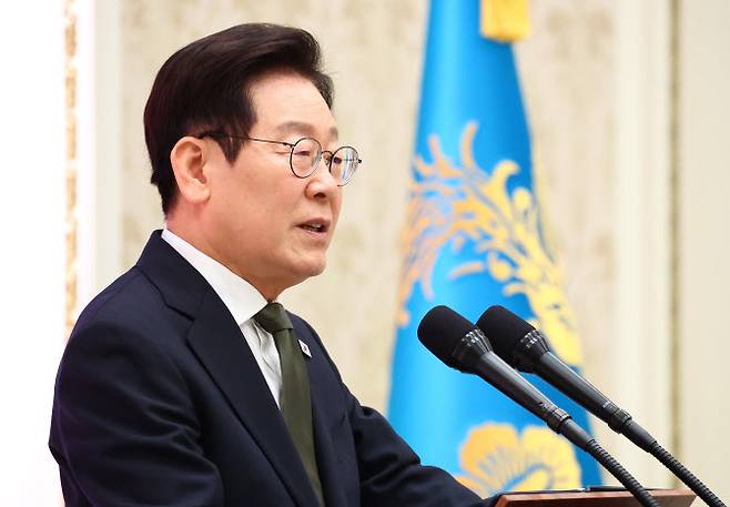 이재명 대통령이 12일 청와대 영빈관에서 열린 시장·군수·구청장 초청 국정설명회에서 발언하고 있다.(사진=연합뉴스)