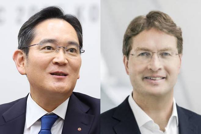 이재용 삼성전자 회장과 올라 칼레니우스 메르세데스-벤츠 그룹 최고경영자(CEO) ⓒ각 사