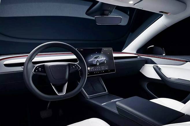 테슬라 모델 Y 내부.