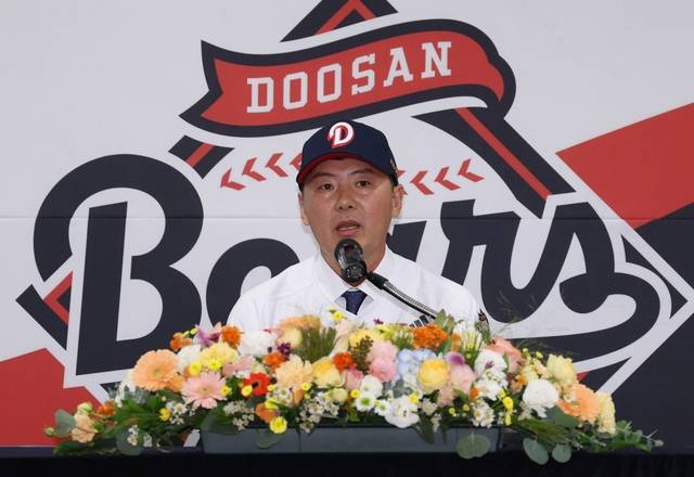 두산의 김원형 감독. 두산 제공