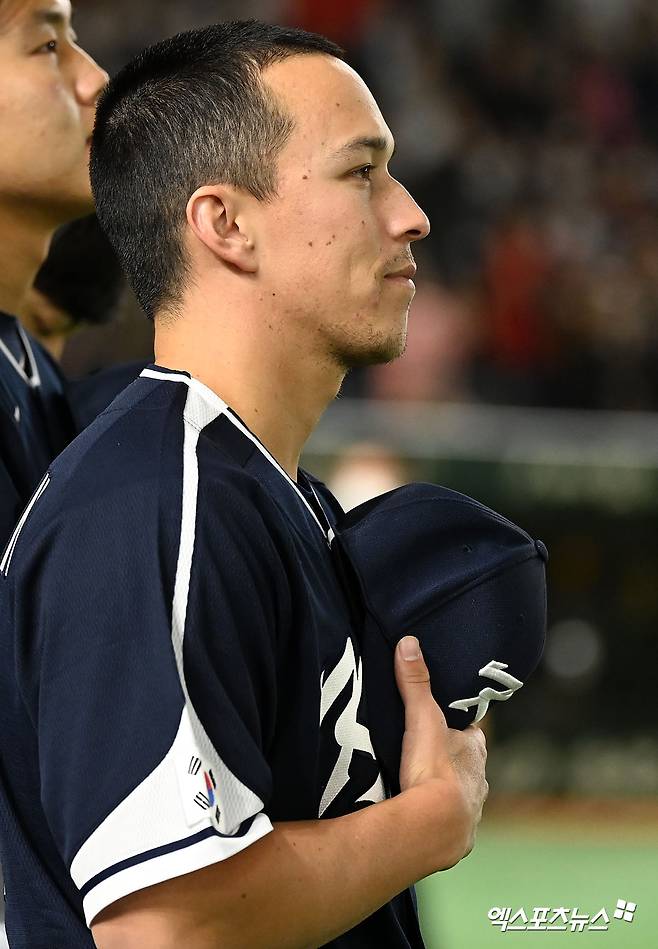 2023년 월드베이스볼클래식(WBC)에서 한국 야구 대표팀 최초의 미국계 선수로 출전했던 토미 에드먼. 사진 엑스포츠뉴스 DB