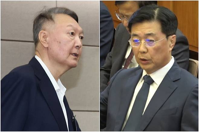 윤석열 전 대통령과 홍장원 전 국가정보원 1차장