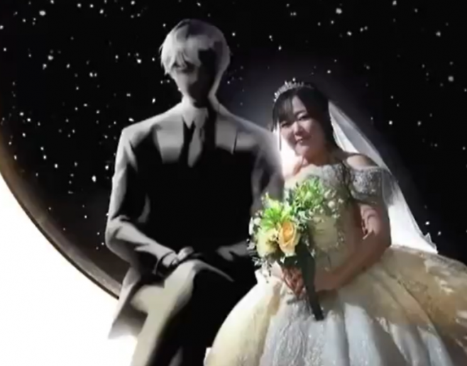 챗GPT로 만든 인공지능(AI) 캐릭터와 결혼식을 올린 일본 30대 여성. 엑스(X·옛 트위터) 캡처