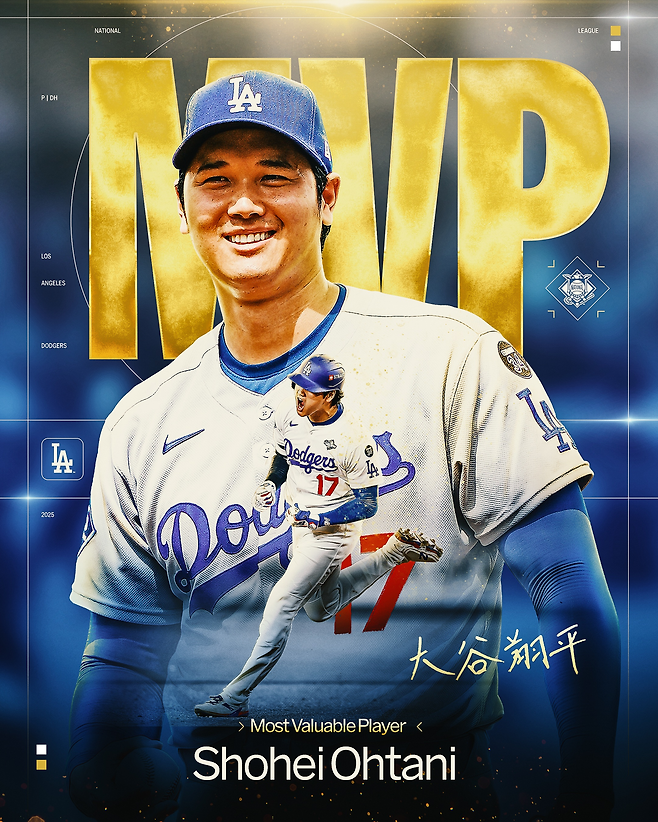 2025 내셔널리그 MVP에 오른 오타니 쇼헤이. MLB SNS