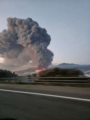 천안 풍세면 물류센터 화재 현장