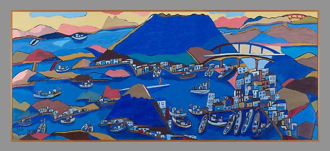 전혁림 화백의 ‘통영항(한려수도)’. 2006년작.