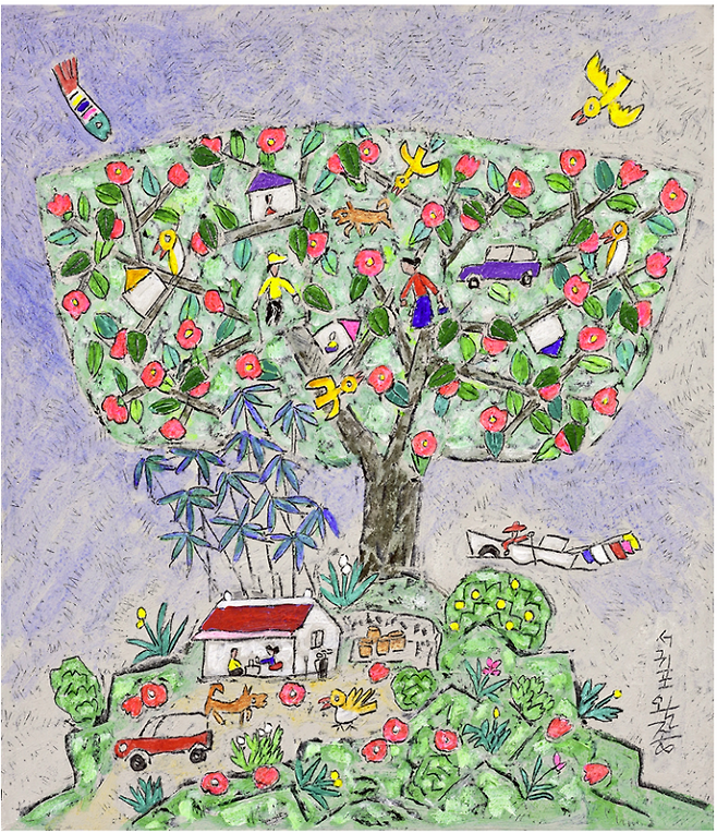 이왈종, ‘제주생활의 중도’(2014) [출처 : 국립현대미술관]