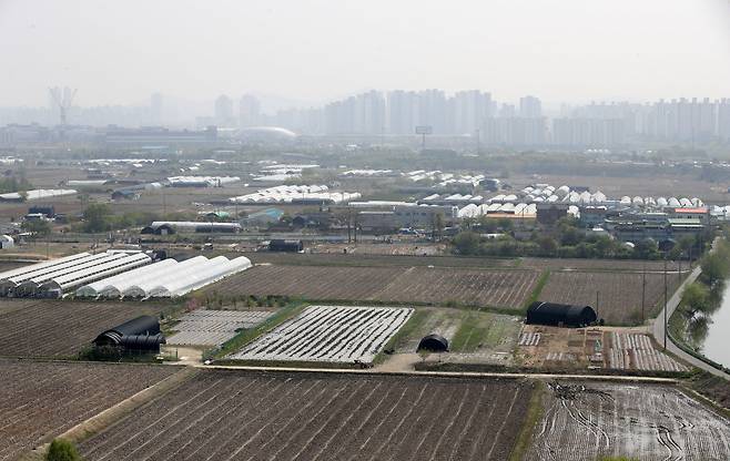 3기 신도시&nbsp;인천 계양지구의 2021년 모습. 뉴시스&nbsp;