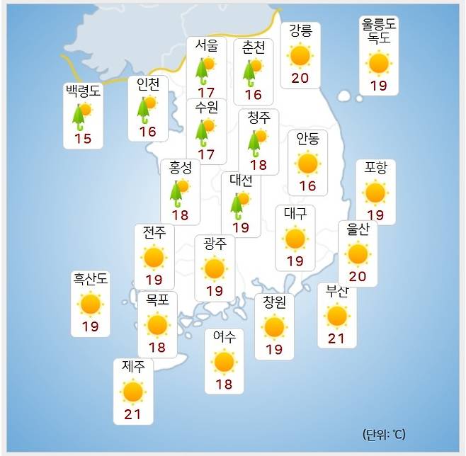 기상청= 오늘 오후 날씨