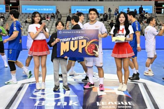 16일 경기 MVP로 뽑힌 인천도시공사 김락찬. 사진[연합뉴스]