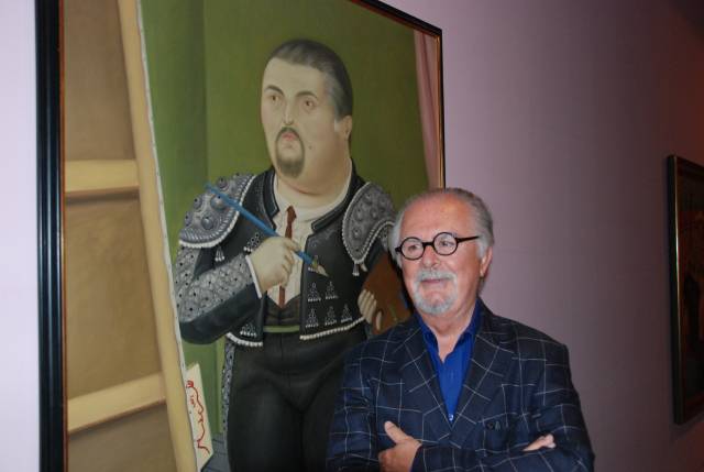 2009년 국립현대미술관 덕수궁 전시를 위해 방한했던 페르난도 보테로 /사진제공=류지연