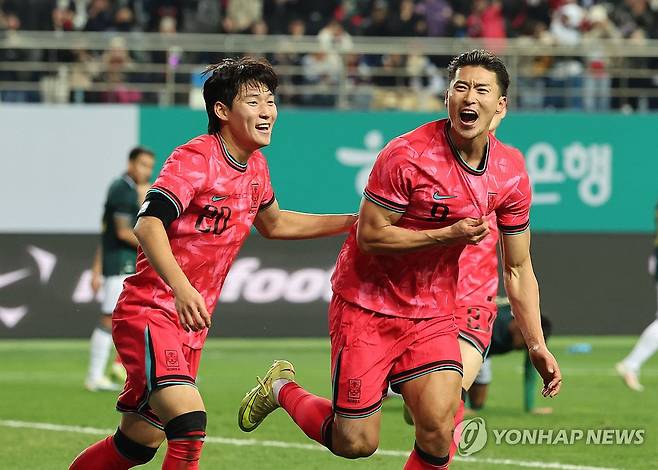 홍명보호, 볼리비아에 2-0 승리…손흥민·조규성 '쾅쾅!' [대전=연합뉴스]