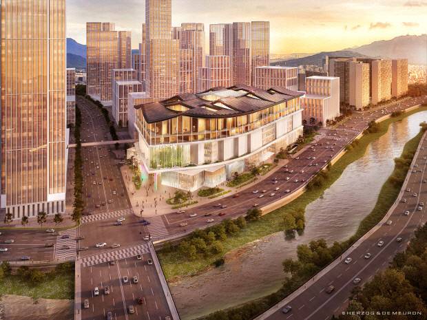 ‘더현대 광주’조감도. ‘꿀잼도시 광주’를 실현할 복합쇼핑몰 조성사업으로 10월 착공해 2028년 상반기 개장을 목포로 하고 있다. <광주시 제공>