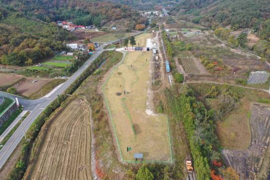 내동 유수 파크골프장 전경.