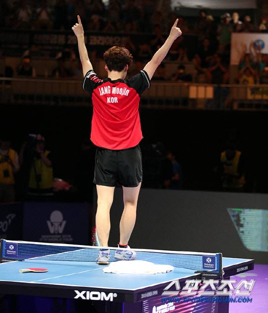 7년 전 2018년 코리아오픈 3관왕 장우진의 우승 퍼포먼스.