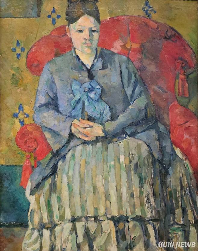 폴 세잔, 빨간 안락 의자에 앉은 세잔 부인, 1877, 캔버스에 유채, 72.5x56cm, 보스턴 미술관