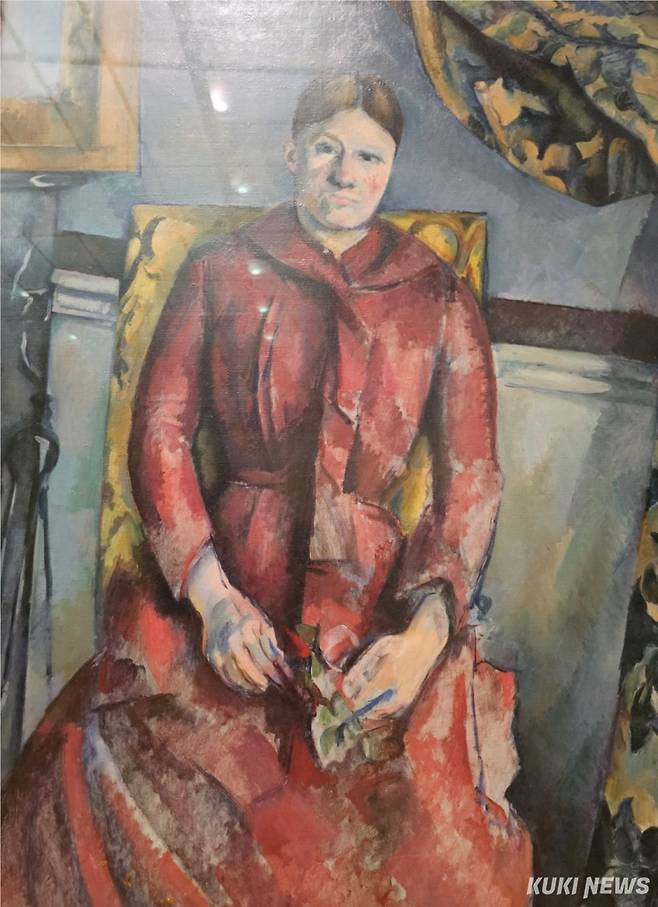 폴 세잔, 붉은 드레스를 입은 세잔 부인, 1888~90, 캔버스에 유채, 116.5x89.5cm, 메트로폴리탄 미술관