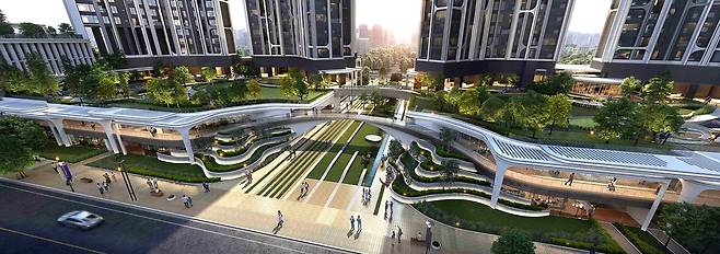 여의도 대교아파트의 신규 단지 ‘래미안 와이츠’ 입면 디자인. [삼성물산 제공]