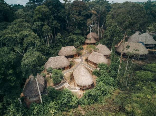 ▲카파위가 운영하는 Ecolodge(생태오두막 숙소) 전경. ⓒ카파위