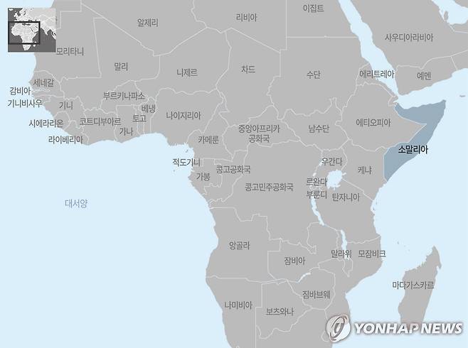 아프리카 소말리아 지도 [제작 양진규]