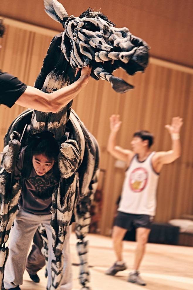 ‘라이프 오브 파이’ 퍼펫 연습 현장.ⓒ에스앤코