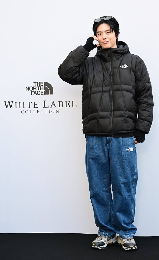 지난 15일 노스페이스 화이트라벨 성수 직영점 오픈 행사를 찾은 브랜드 홍보대사 박보검. /노스페이스 제공