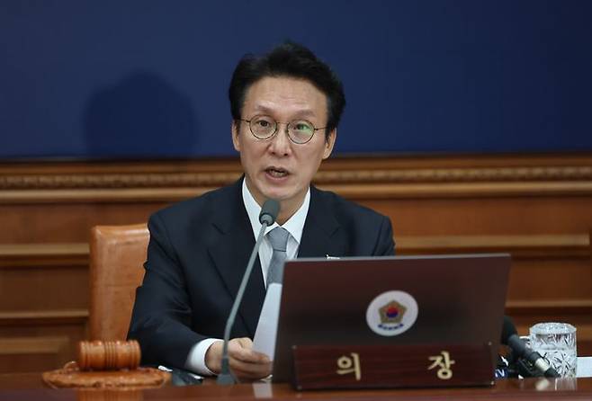 김민석국무총리가 18일 정부서울청사에서 열린 국무회의에서 발언을 하고 있다. ⓒ연합뉴스