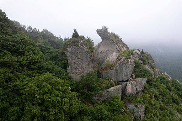 지난 17일 국가지정자연유산 명승으로 지정된 전남 보성군 오봉산 칼바위 전경. [사진=보성군]