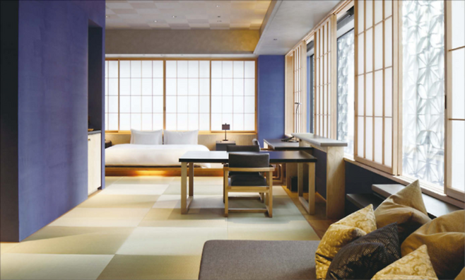 호시노야 도쿄 객실 내부. (호시노리조트 제공)