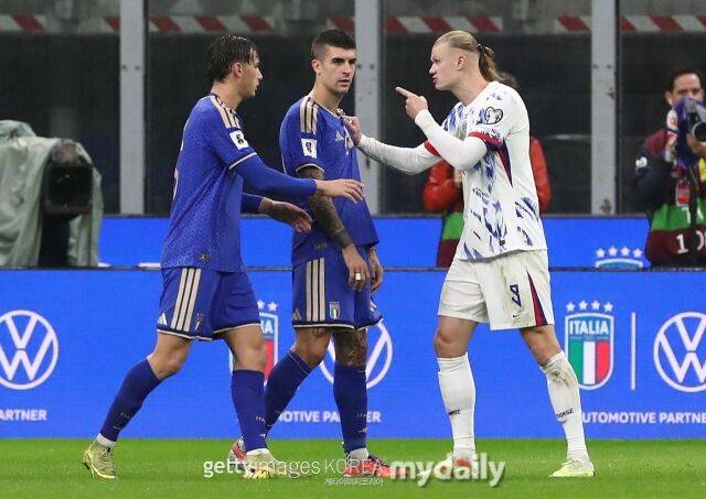 엘링 홀란드, 잔루카 만치니./게티이미지코리아