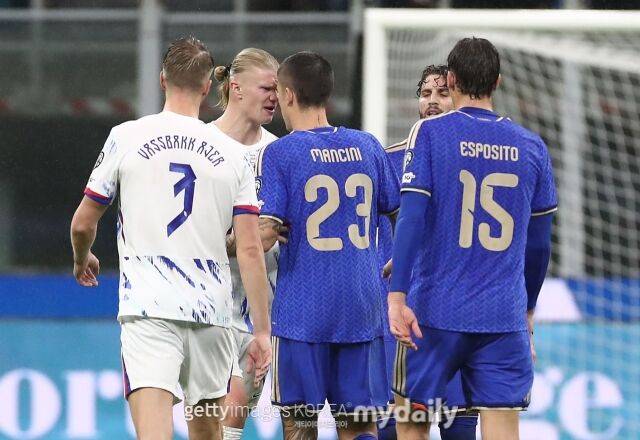 엘링 홀란드, 잔루카 만치니./게티이미지코리아