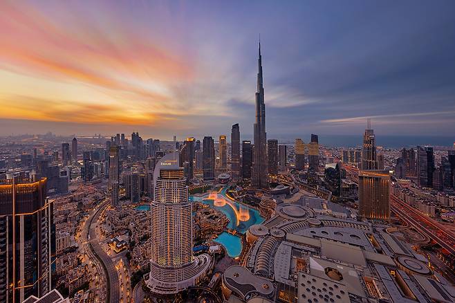 버즈칼리파를 중심으로 펼쳐진 두바이 대표 스카이라인 전경. 사진제공|VisitDubai