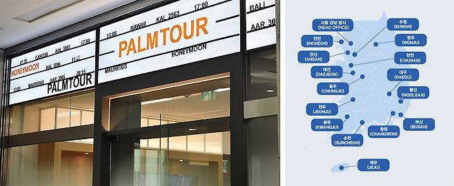 허니문여행사 팜투어는11월 중 창원과 제주 직영지사 오픈을 통해 전국 16개 지점으로 확대된다. 사진제공|팜투어