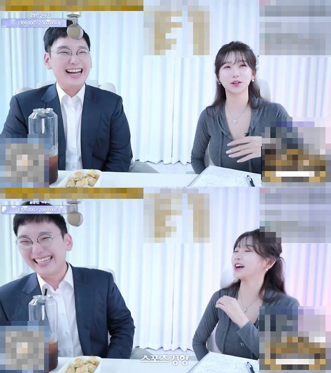 장애인 비하 발언으로 논란이 된 박민영 국민의힘 대변인과 유튜버 감동란. 감동란 유튜브 채널