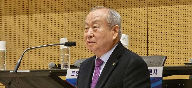 남상호 대전대 총장이 환영사하고 있다.