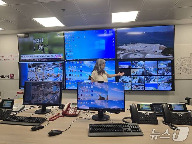 이스라엘 하이파에 위치한 북부 지역 최대 병원인 람밤 의료 캠퍼스의 지하에 있는 새미 오퍼 지하 요새 병원의 지휘 통제실의 모습. ⓒ News1 최종일 선임기자