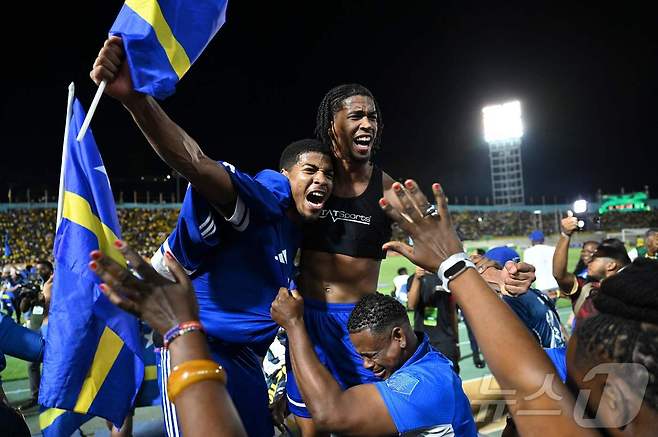 월드컵 본선에 처음 진출한 퀴라소 ⓒ AFP=뉴스1