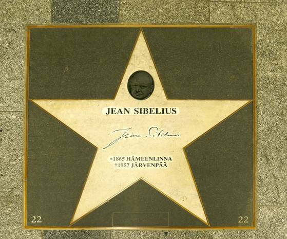 오스트리아 빈 ‘음악 명예의 거리’에 새겨진 시벨리우스 이름. [사진 사회평론]