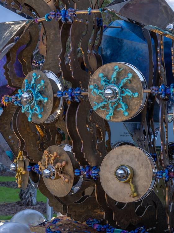 A close-up shot of Wallace Chan's "Birth" installed at the Long Museum in Shanghai. [WALLACE CHAN]